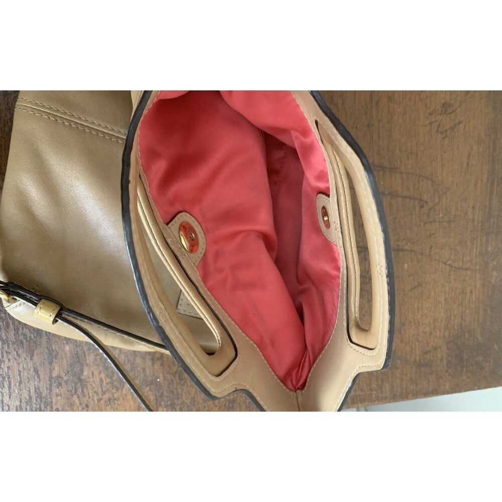 COACH 13388 Pristine! Bonnie Cashin Vintage tan two-tone leather foldover bag - Picture 7 of 9
